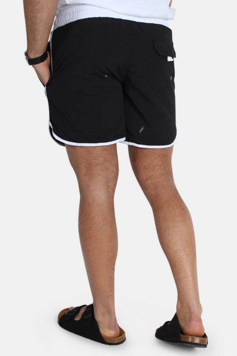 Urban Classics Retro Badeshorts Black/White