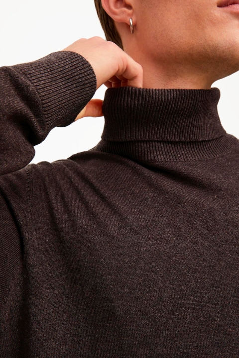 Jack & Jones EMIL KNIT ROLL NECK Mulch