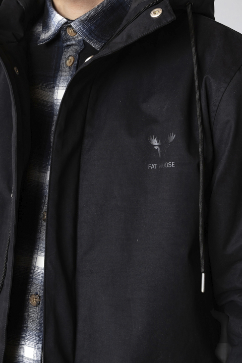 Fat Moose Sailor Long Jacket Black
