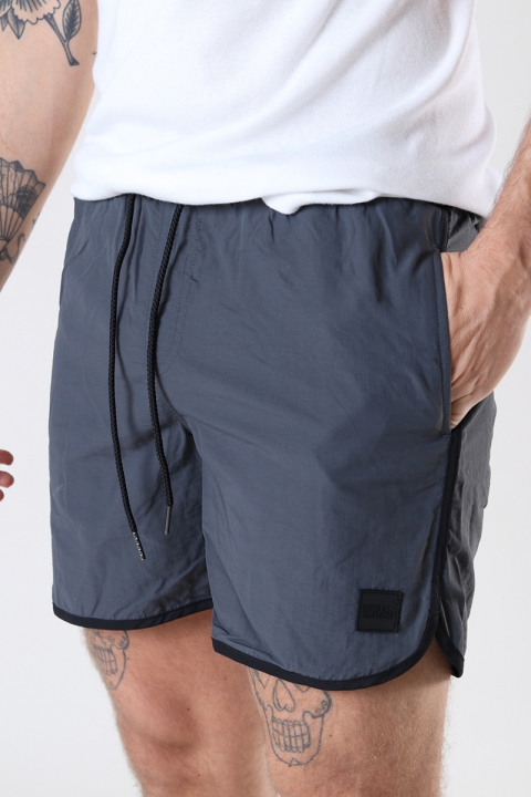 Urban Classics Retro Badeshorts Black/Dark shadow
