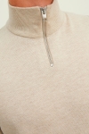 Jack & Jones EMIL KNIT HALF ZIP Oatmeal