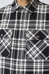 Fat Moose Pablo Check Overshirt Black/Ecru