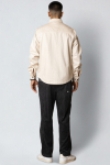 Fat Moose Pablo Plain Overshirt Sand Melange