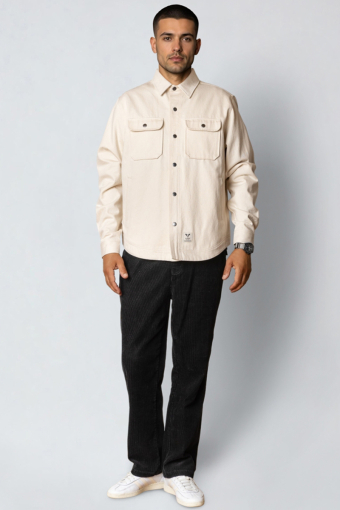 Pablo Plain Overshirt Sand Melange
