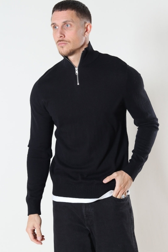 EMIL KNIT HALF ZIP Black