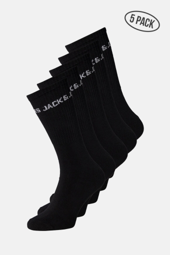 BASIC LOGO TENNIS SOCK 5 PACK Black