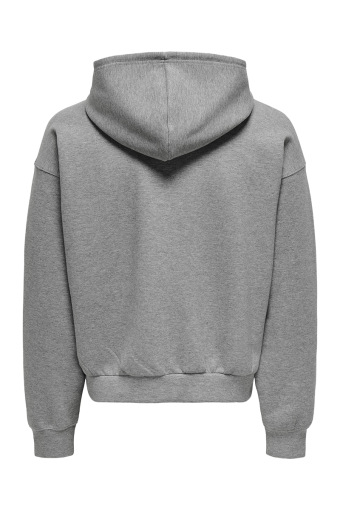 Goyle Box Fit Subca Zip Hoodie Medium Grey Melange