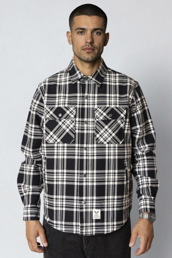 Pablo Check Overshirt Black/Ecru
