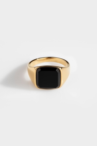 Ring Onyx Signature Black Gold