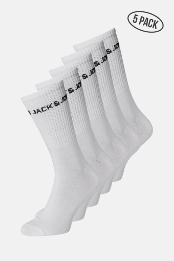 BASIC LOGO TENNIS SOCK 5 PACK White